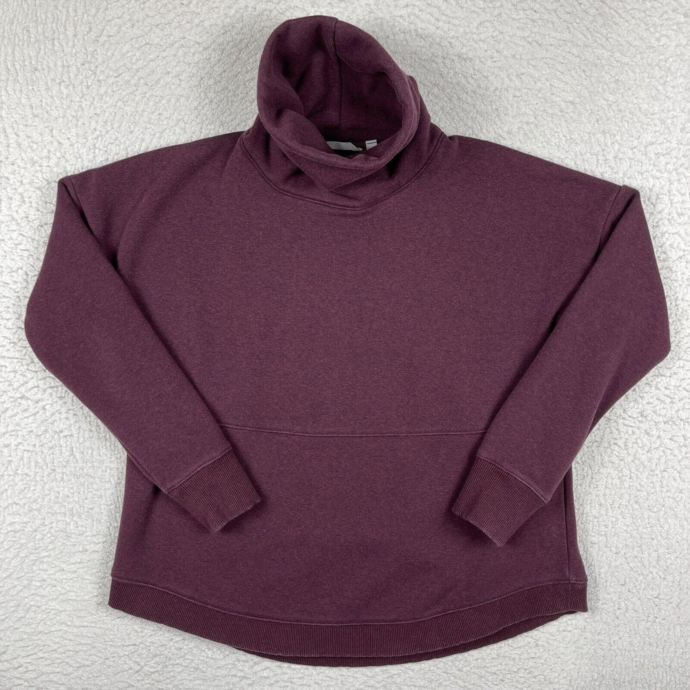 Athleta Sweatshirt Womens Small Purple Cozy Karma Funnel Neck Pullover Casual